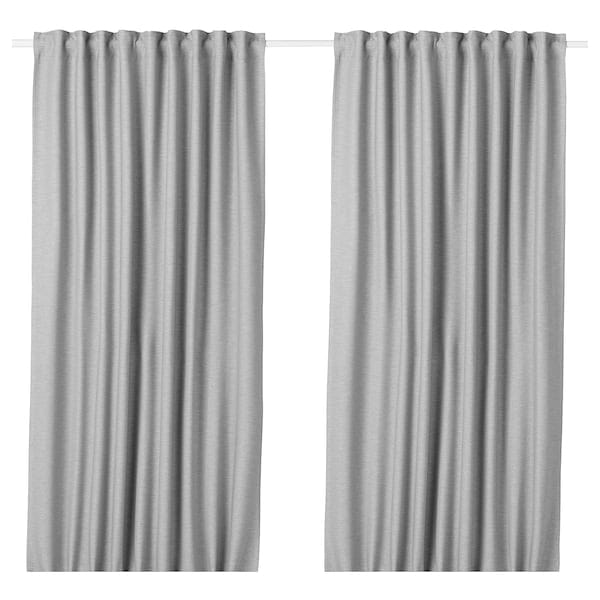 Ikea VILBORG Semi-darkening curtains, 1 pair - gray 145x300 cm , 145x300 cm