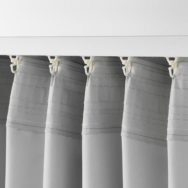 Ikea VILBORG Semi-darkening curtains, 1 pair - gray 145x300 cm , 145x300 cm