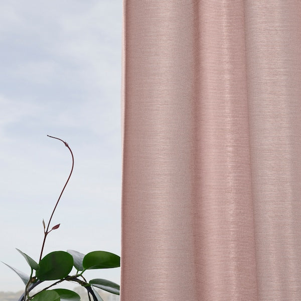 VILBORG - semi-darkening curtain, 2 sheets, pink,145x300 cm