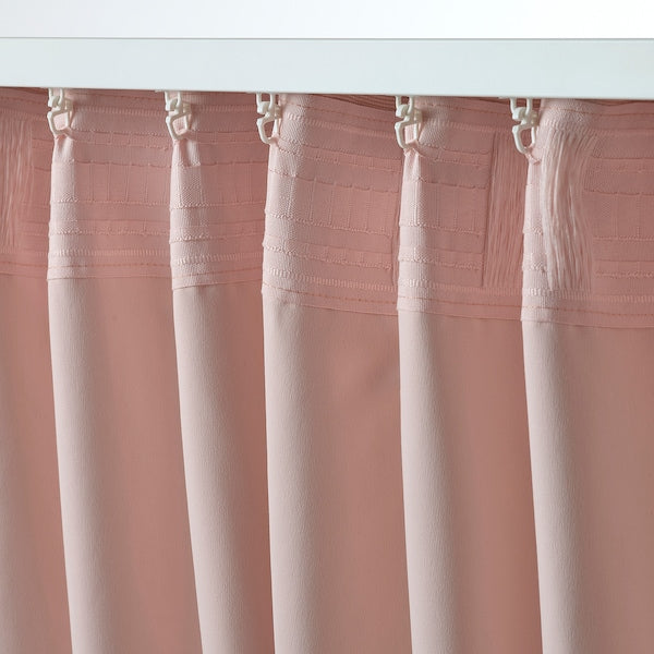 VILBORG - semi-darkening curtain, 2 sheets, pink,145x300 cm