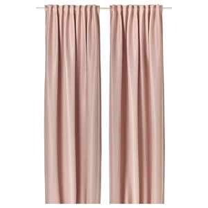 Ikea VILBORG - semi-darkening curtain, 2 sheets, pink,145x300 cm