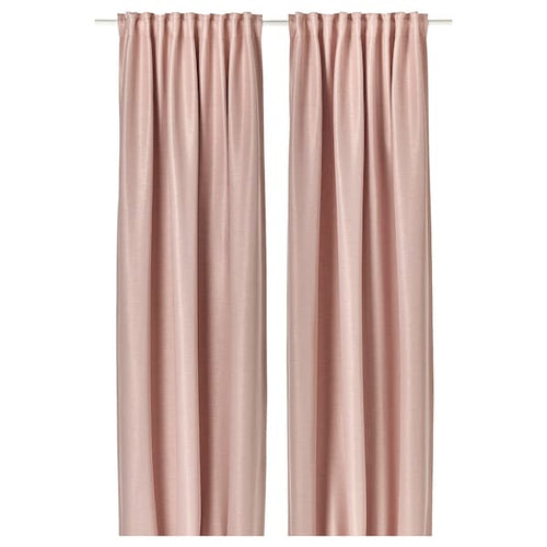 VILBORG - semi-darkening curtain, 2 sheets, pink,145x300 cm