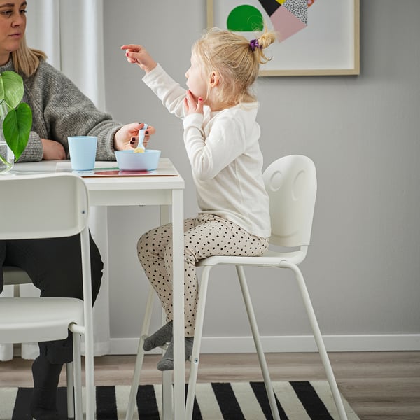 VILDGÅS junior chair, white/white, 33x79x49 cm