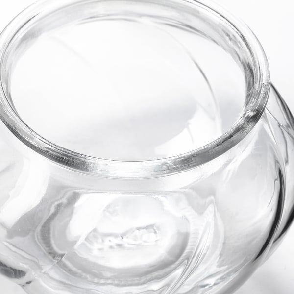VILJESTARK vase, clear glass, 8 cm