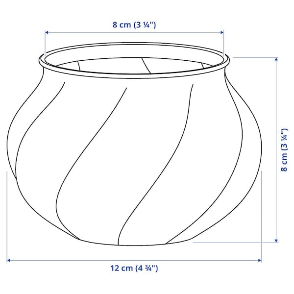 Ikea VILJESTARK - Vase, clear glass, 8 cm