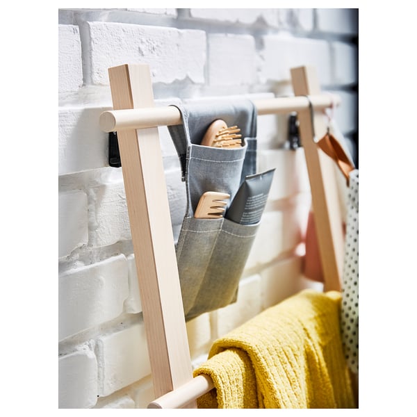 VILTO towel stand, birch, 57x150 cm