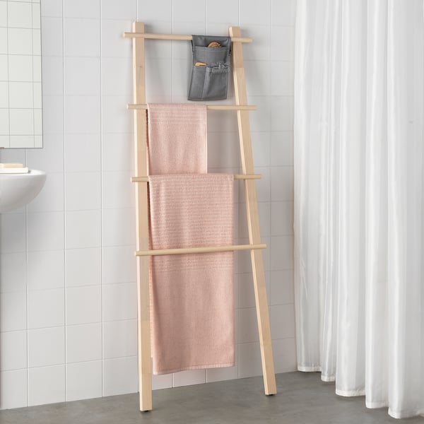 VILTO towel stand, birch, 57x150 cm