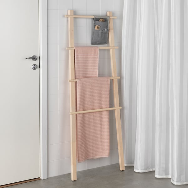 VILTO towel stand, birch, 57x150 cm
