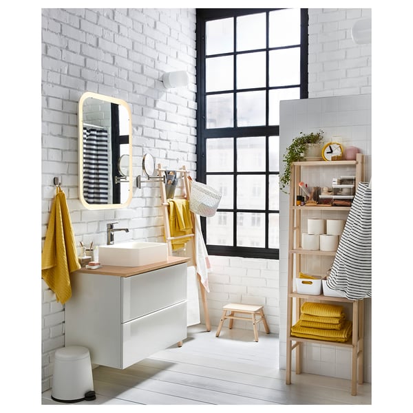 VILTO shelving unit, birch, 46x150 cm