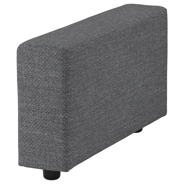 VIMLE armrest, wide/Lejde grey/black, 22x48x93 cm
