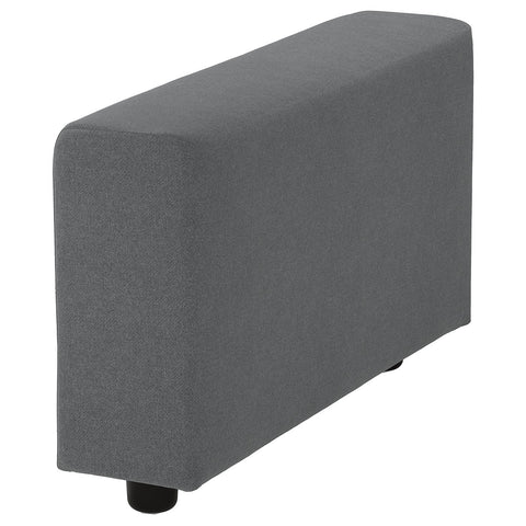 VIMLE armrest, wide/Johanneshov dark grey, 22x48x93 cm