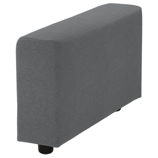 VIMLE armrest, wide/Johanneshov dark grey, 22x48x93 cm