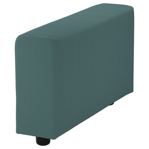 VIMLE armrest, wide/Kelinge grey-turquoise, 22x48x93 cm