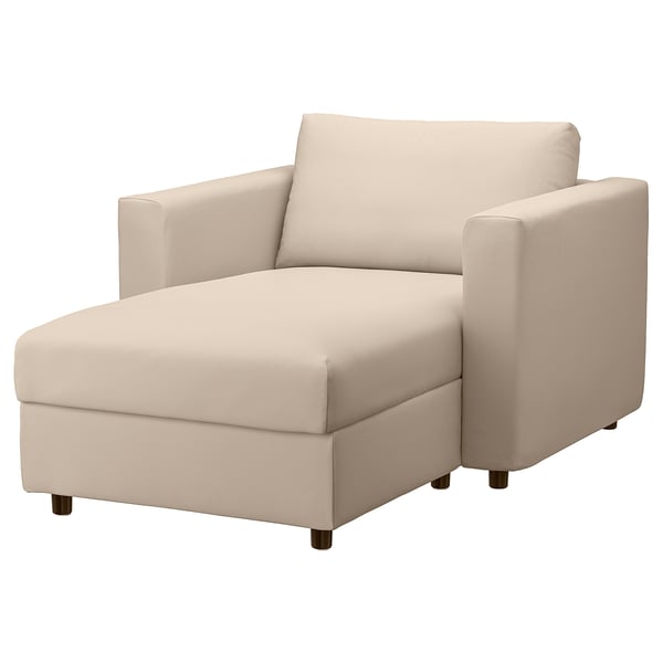 VIMLE chaise longue, Hallarp beige, 111 cm