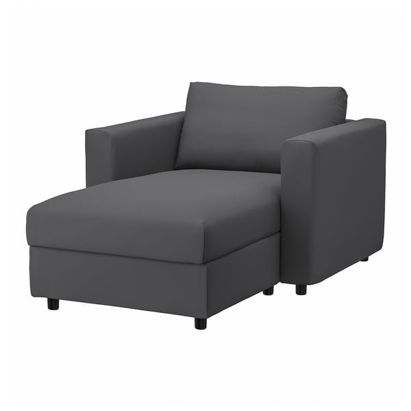 VIMLE chaise longue, Hallarp grey, 111 cm