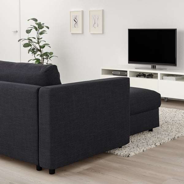 VIMLE chaise longue, Hillared anthracite, 111 cm