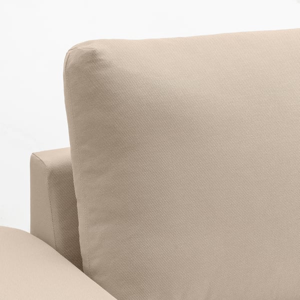 VIMLE 2-seat sofa, with wide armrests/Hallarp beige, 185 cm