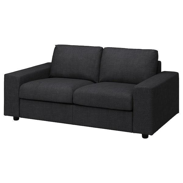 VIMLE 2 seater sofa - with wide armrests/blue Saxemara ,