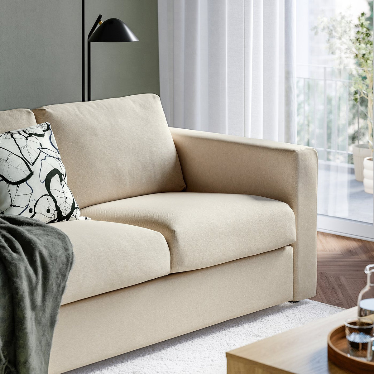 VIMLE 2-seat sofa, Knäbäck light beige, 171 cm
