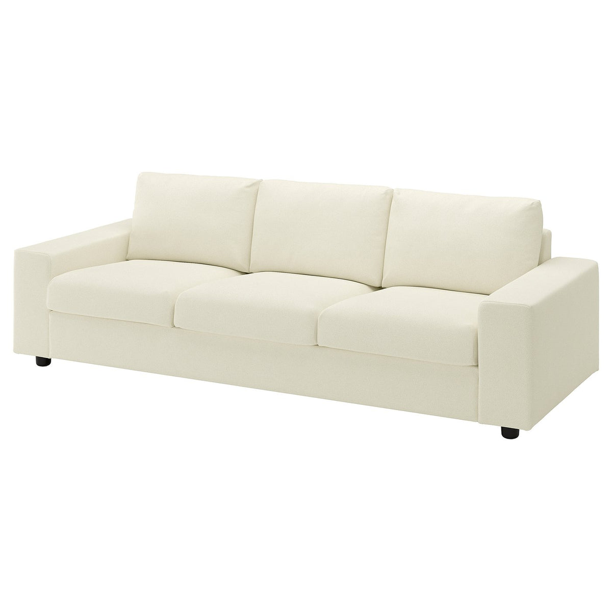 VIMLE 3-seat sofa, with wide armrests/Johanneshov off-white, 255 cm