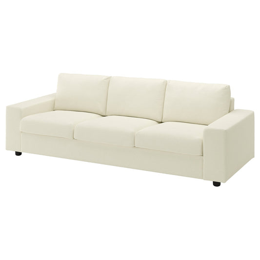 VIMLE 3-seat sofa, with wide armrests/Johanneshov off-white, 255 cm