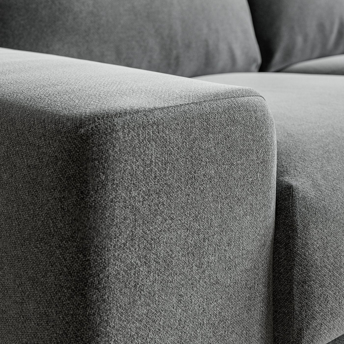 VIMLE 3-seat sofa, with wide armrests/Johanneshov dark grey, 255 cm