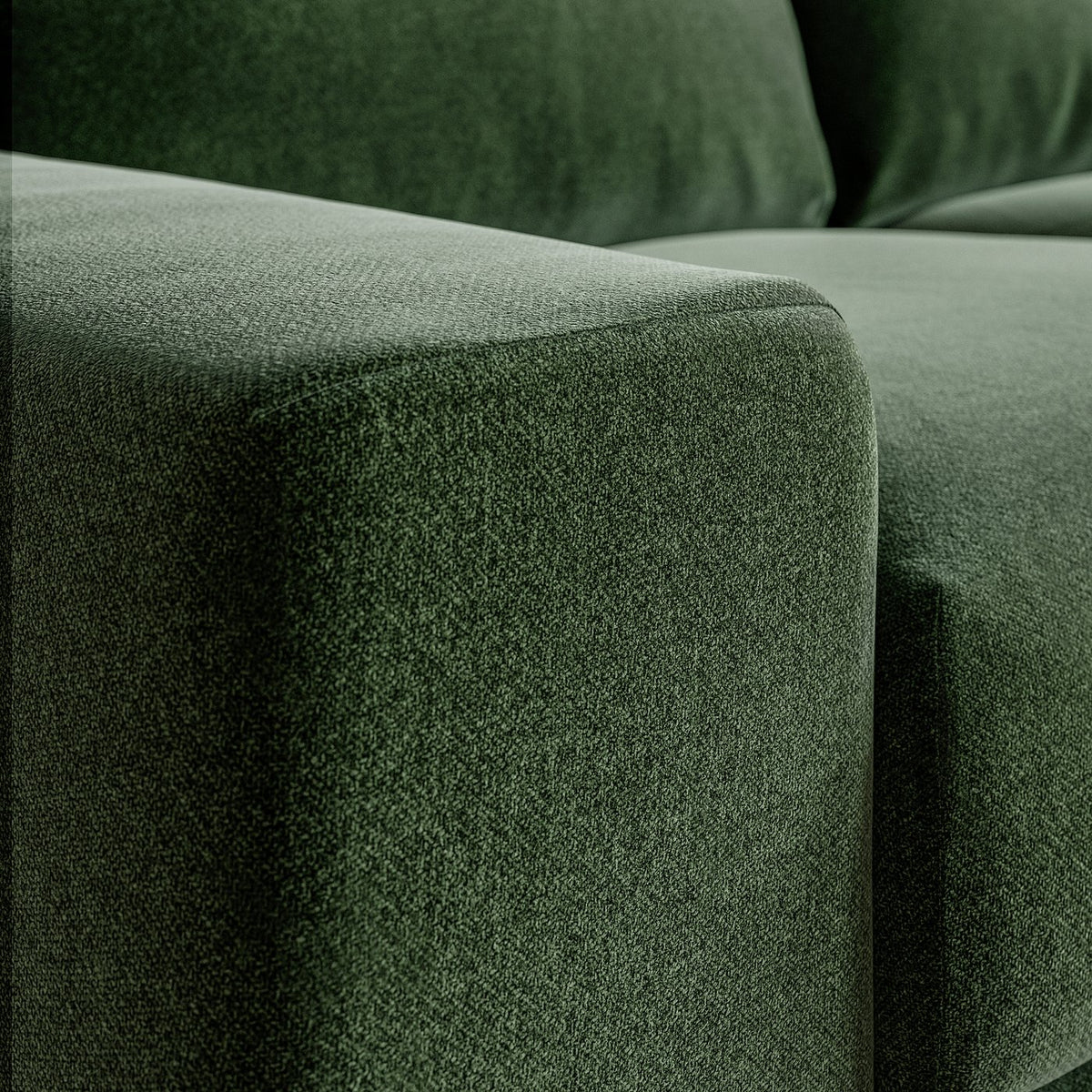 VIMLE 3-seat sofa, with wide armrests/Johanneshov dark green, 255 cm