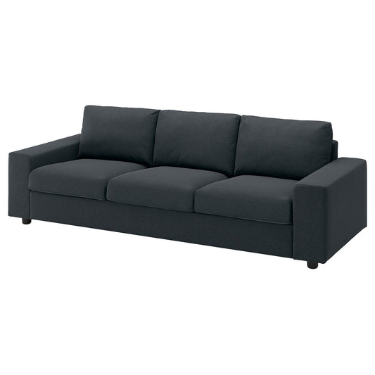VIMLE 3-seat sofa, with wide armrests/Knäbäck anthracite, 255 cm