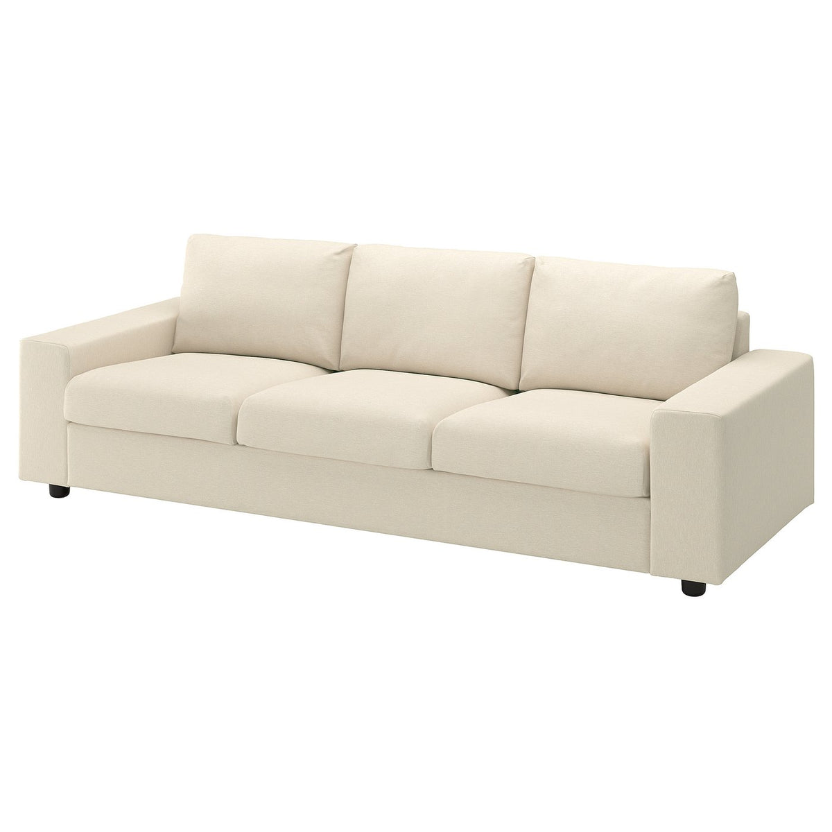 VIMLE 3-seat sofa, with wide armrests/Knäbäck light beige, 255 cm