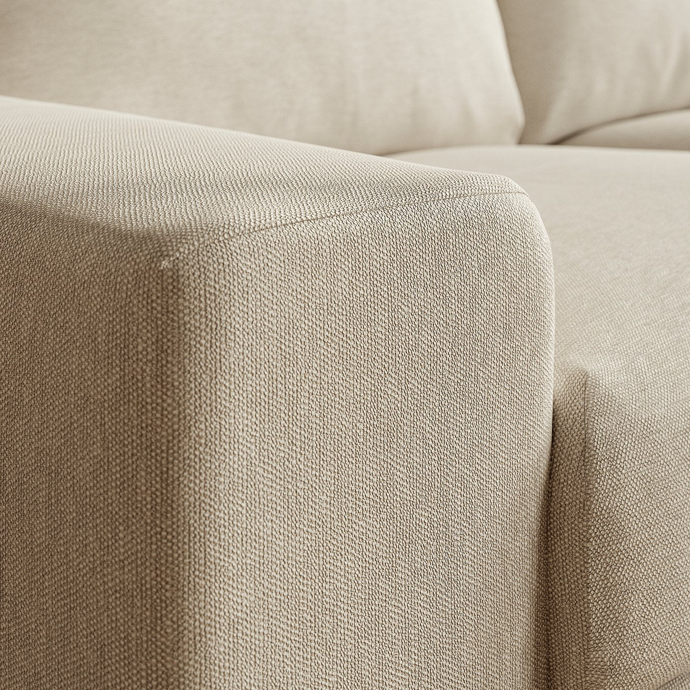 VIMLE 3-seat sofa, with wide armrests/Knäbäck light beige, 255 cm