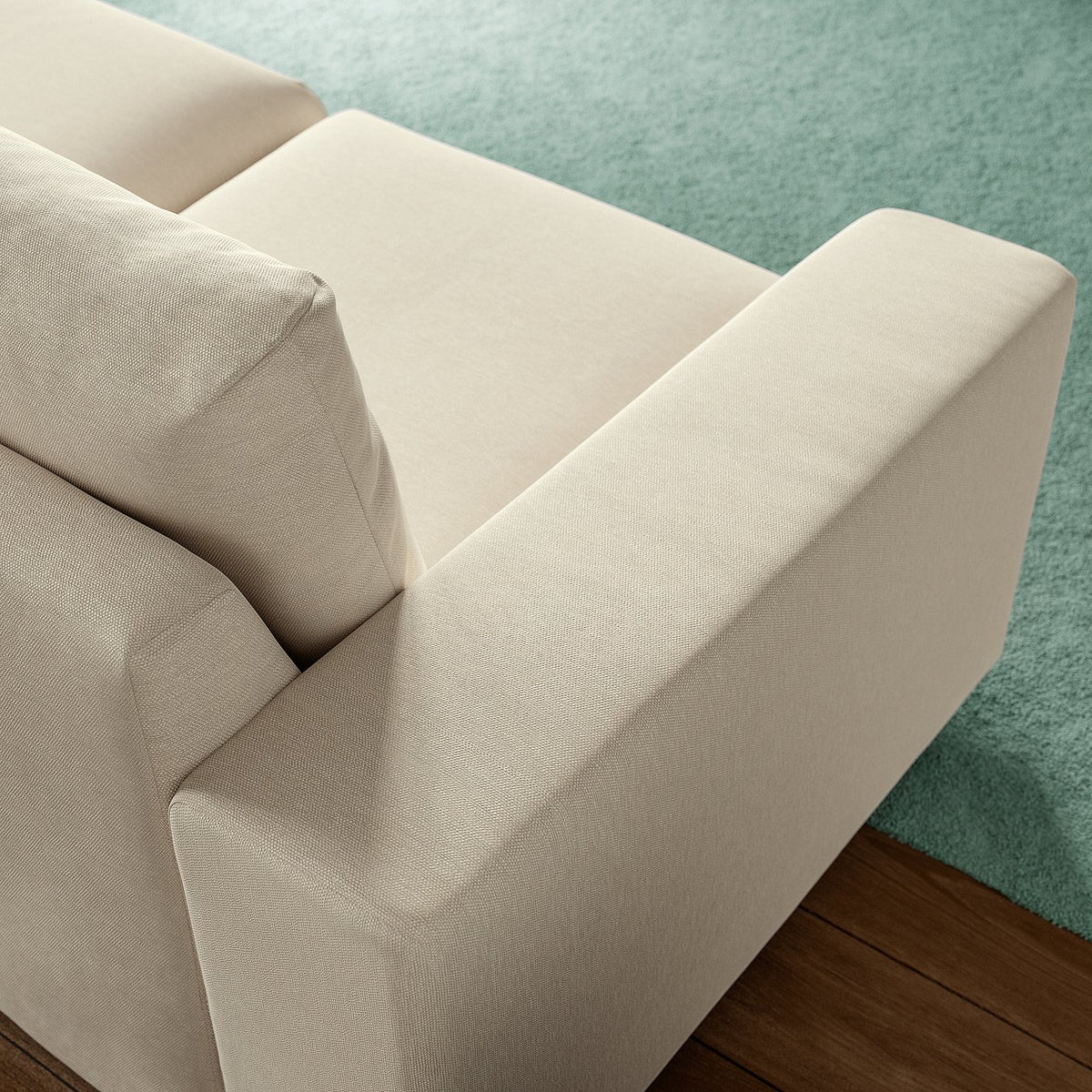 VIMLE 3-seat sofa, with wide armrests/Knäbäck light beige, 255 cm