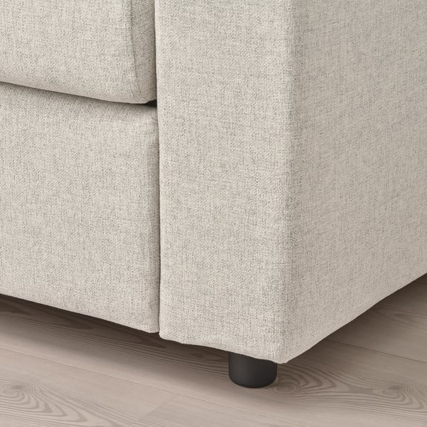 VIMLE 3-seat sofa with chaise longue, with wide armrests/Gunnared beige, 266 cm