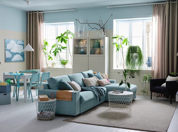 VIMLE - 3-seater sofa with chaise-longue ,
