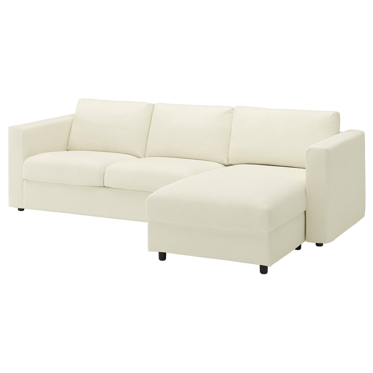 VIMLE 3-seat sofa, with chaise longue/Johanneshov off-white, 252 cm