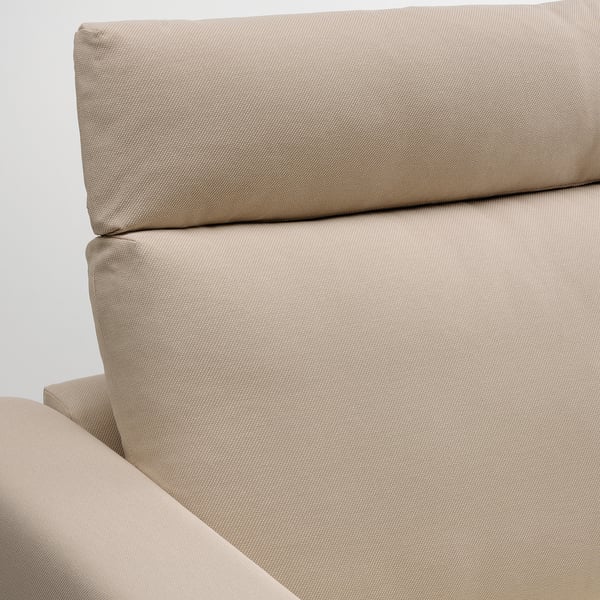 VIMLE 3-seat sofa, with headrest/Hallarp beige, 241 cm