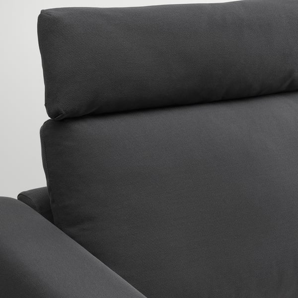 VIMLE 3-seat sofa, with headrest/Hallarp grey, 241 cm