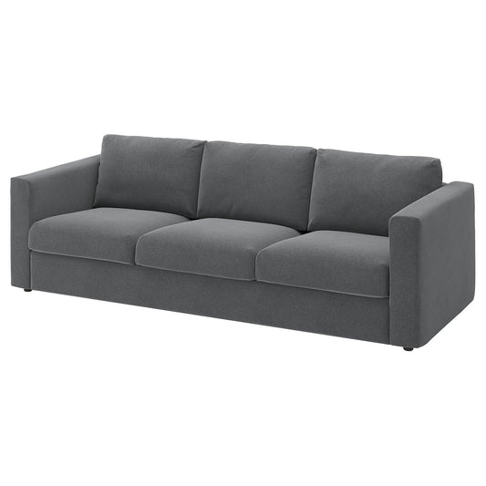 VIMLE 3-seat sofa, Johanneshov dark grey, 241 cm