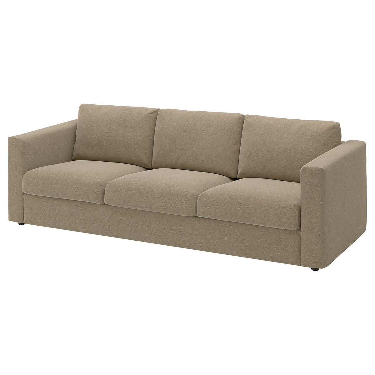 VIMLE 3-seat sofa, Johanneshov brown-beige, 241 cm