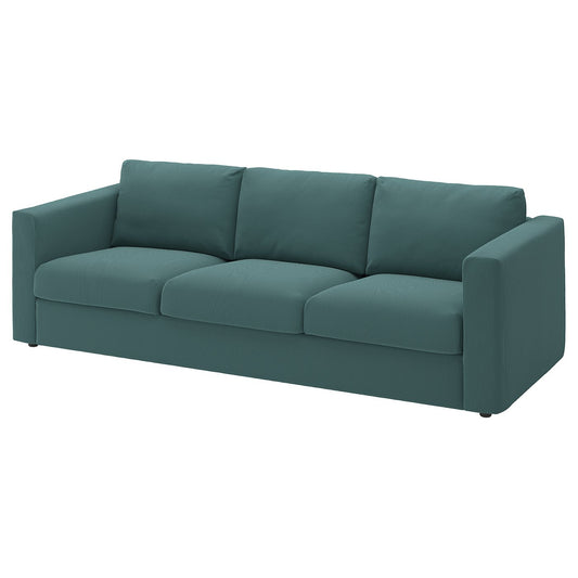 VIMLE 3-seat sofa, Kelinge grey-turquoise, 241 cm