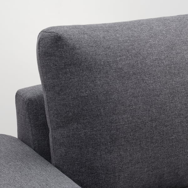 VIMLE 4-seat sofa with chaise longue, with wide armrests/Gunnared medium grey, 336 cm