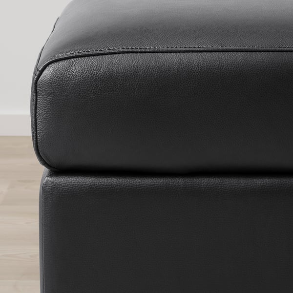 VIMLE 4-seater corner sofa - with open terminal with headrest/Grann/Bomstad black ,