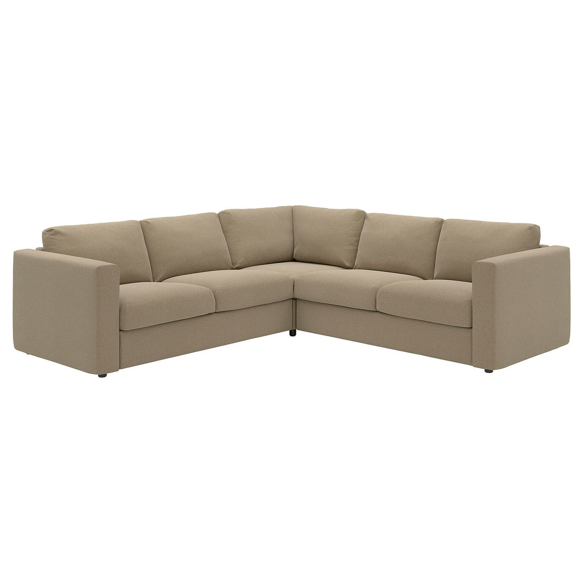VIMLE corner sofa, 4-seat, Johanneshov brown-beige
