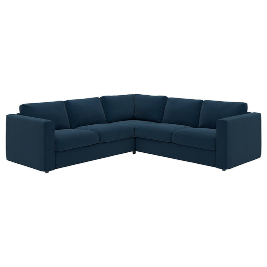 VIMLE corner sofa, 4-seat, Kelinge dark blue