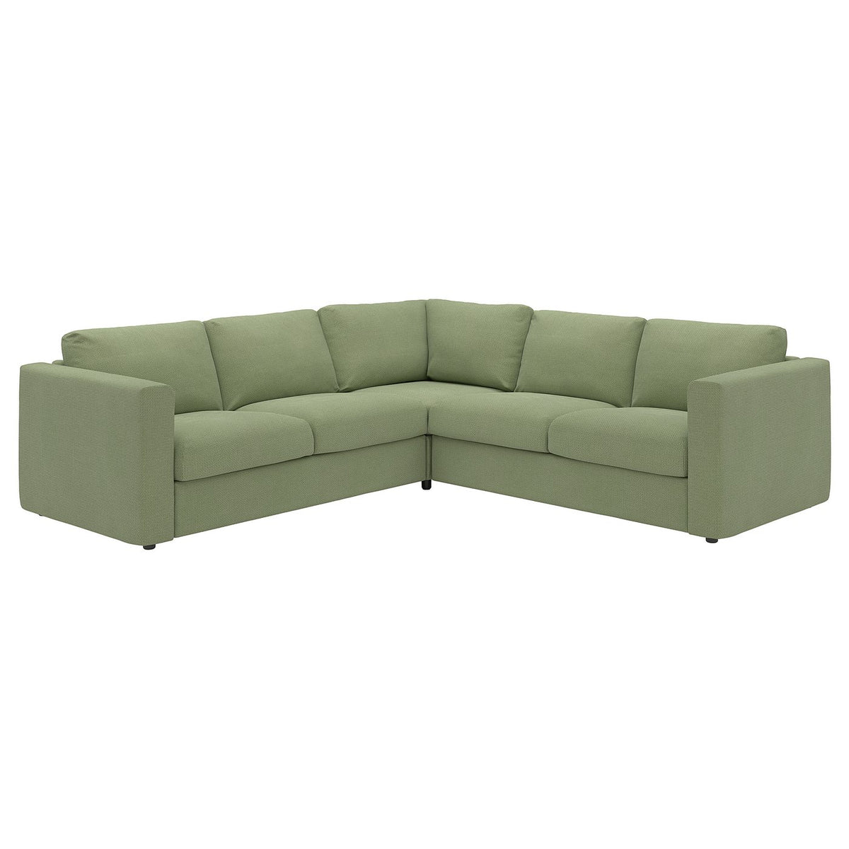 VIMLE corner sofa, 4-seat, Mosshed grey-green
