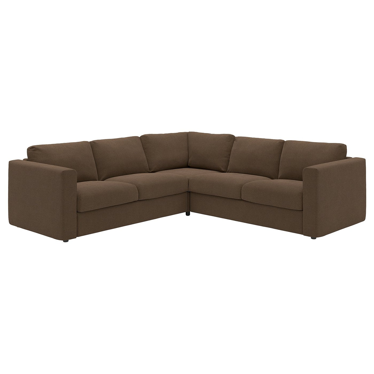 VIMLE corner sofa, 4-seat, Mosshed dark brown