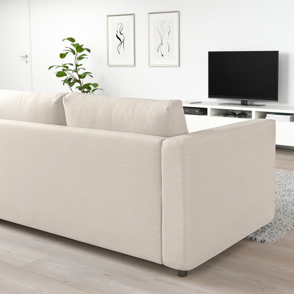 VIMLE corner sofa, 5-seat, Gunnared beige, 15x68x98 cm