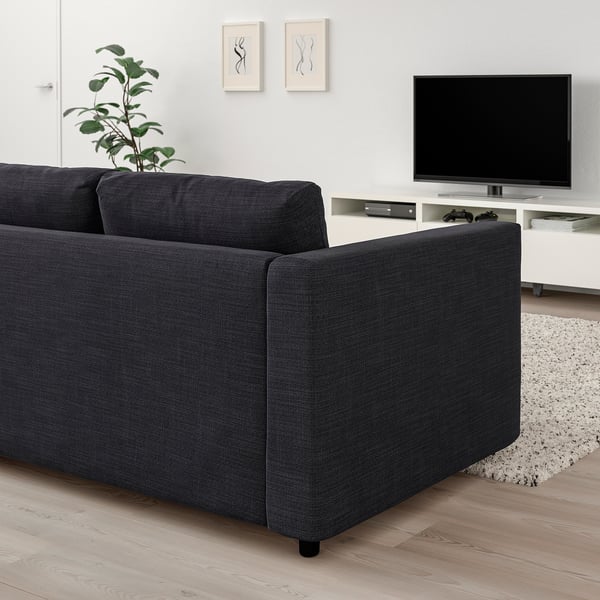 VIMLE corner sofa, 5-seat, Hillared anthracite, 15x68x98 cm