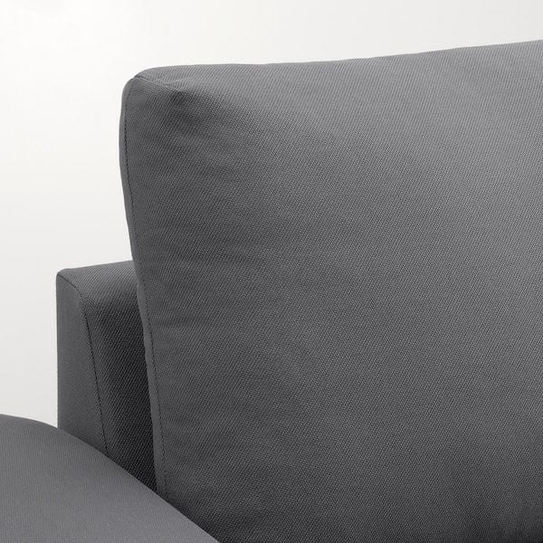 Ikea VIMLE - 3-seater sofa bed/chaise-longue, with wide armrests/Hallarp grey ,