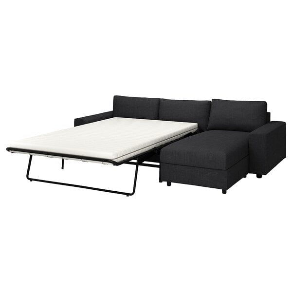 Ikea VIMLE - 3-seater sofa bed/chaise-longue, with wide armrests/Hillared anthracite ,