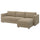 VIMLE 3-seat sofa-bed with chaise longue, Johanneshov brown-beige, 271 cm